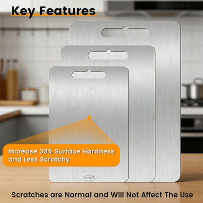 3Pcs Stainless Steel Cutting Board