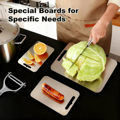 3Pcs Stainless Steel Cutting Board